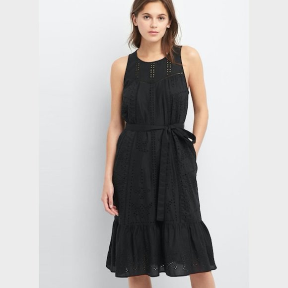 black midi sun dress